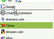 Dragging the Menu Item of Yahoo from one position to another